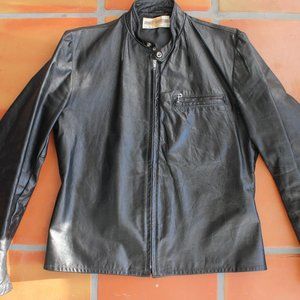Early 1960's Vintage Harley Davidson Cafe Racer Leather Jacket Pre-AMF Size 42